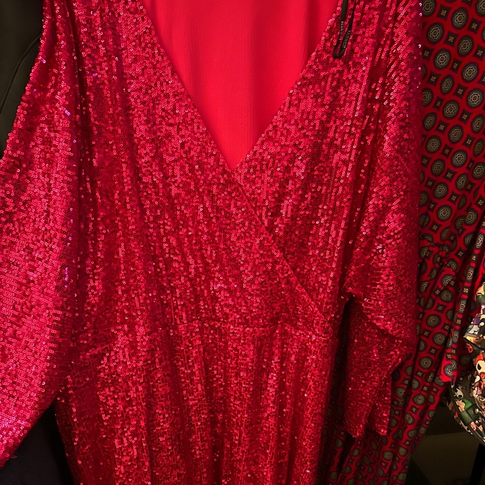 Pink sequin dress from Eloquii